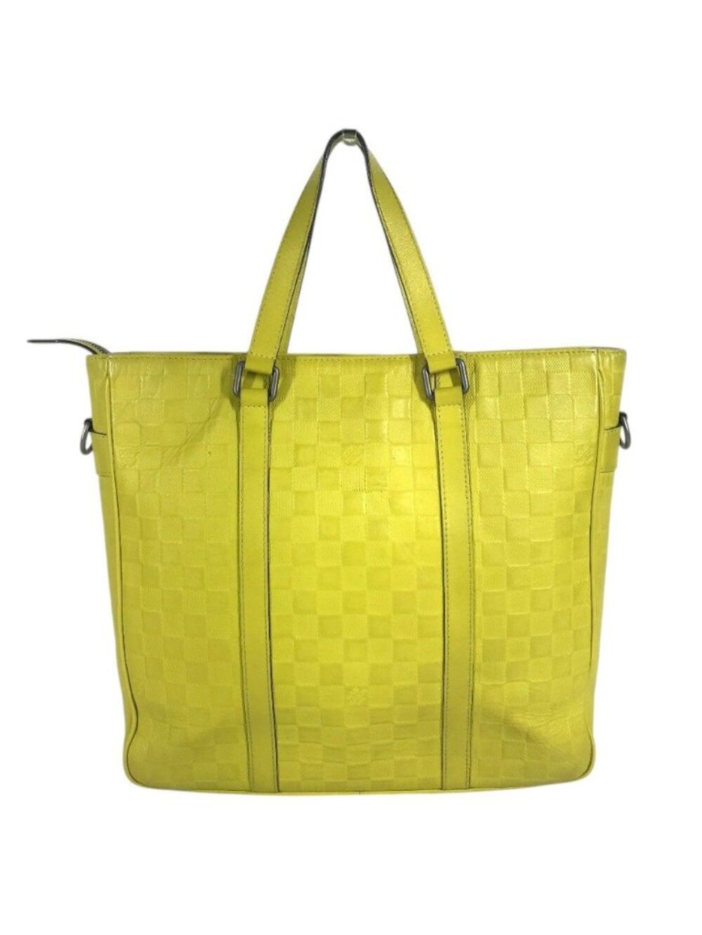 Louis Vuitton Shoulder Bag Tadao PM Damier Infini Leather Vert Acid Yellow